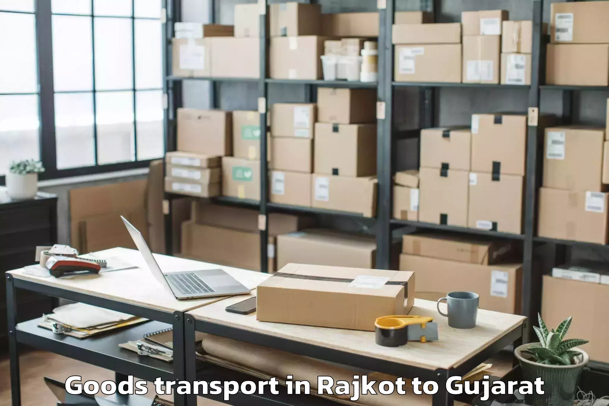 Leading Rajkot to Jhulasan Goods Transport Provider